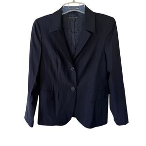 Lafayette 148 Navy Blue Blazer size 10 scuffing good overall condition
